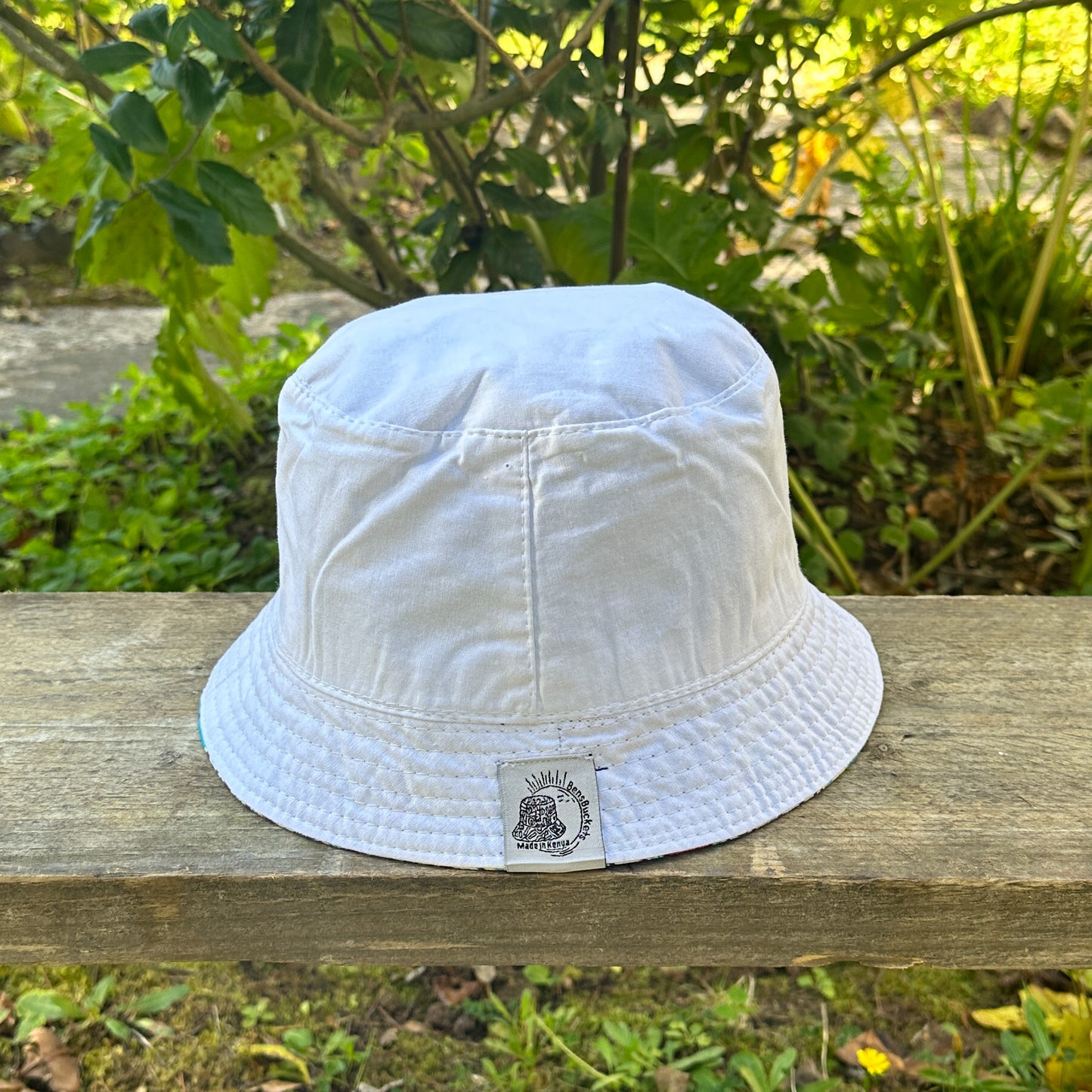 White Reversible Bucket Hat